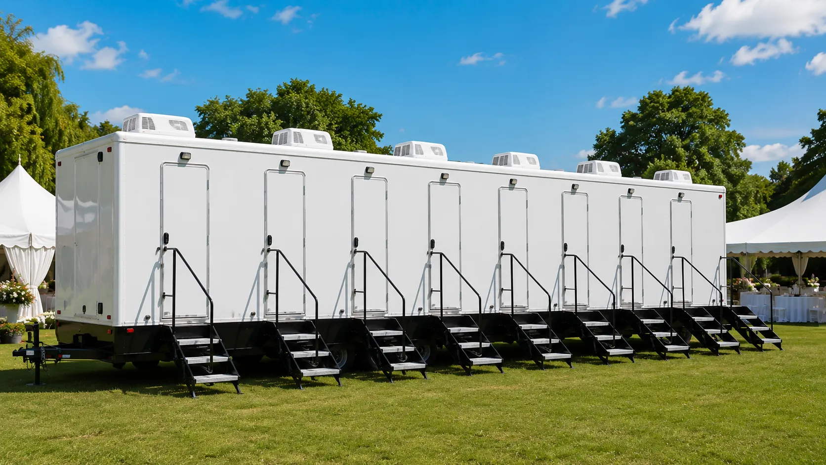 8 Stall Restroom Trailer in Doral, FL