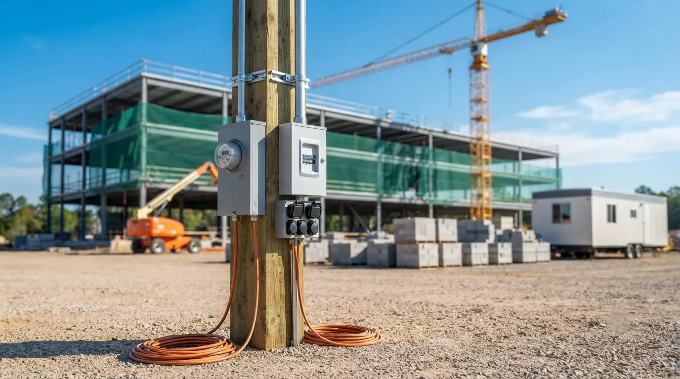 Temporary Power Pole in Doral, FL